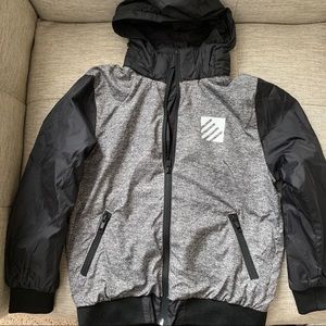 Boys H & M Black/Gray Light Jacket Size Small 6-8
